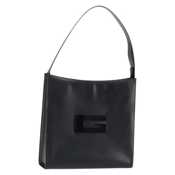 GUCCI Interlocking Hand Bag Leather Black 001